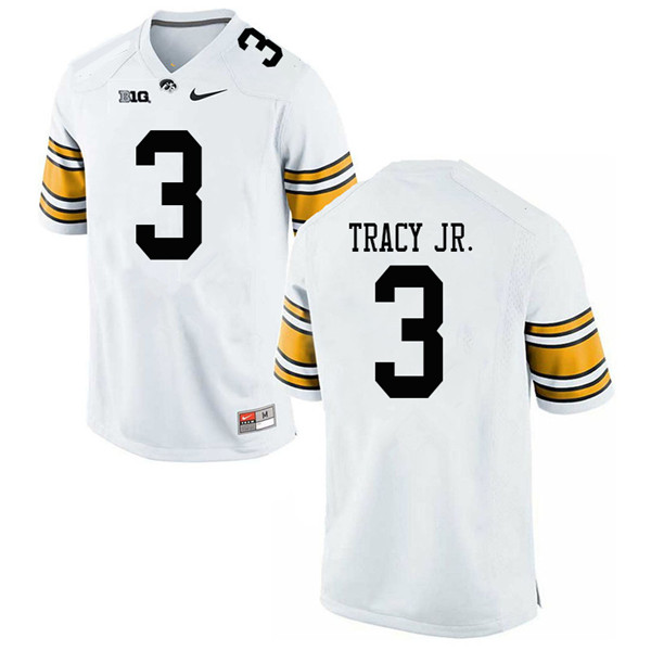 Men #3 Tyrone Tracy Jr. Iowa Hawkeyes College Football Jerseys Sale-White
